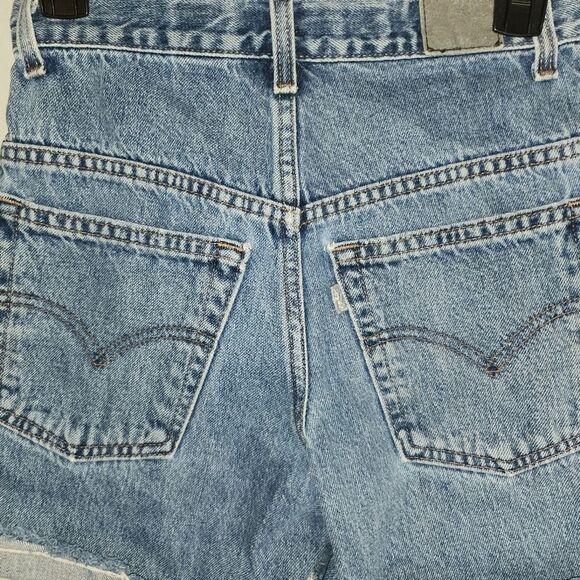 Vintage Levis Silver Tab Denim Jean Shorts Size 10 - Picture 6 of 13